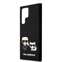   Karl Lagerfeld and Choupette Samsung SM-S908 Galaxy S22 Ultra (2022) hátlapvédő tok fekete (KLHCS22LSSKCK)