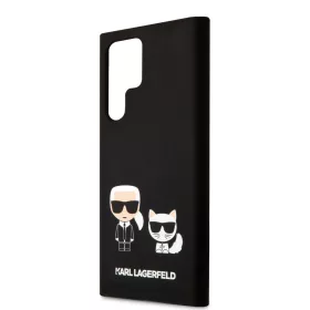   Karl Lagerfeld and Choupette Samsung SM-S908 Galaxy S22 Ultra (2022) hátlapvédő tok fekete (KLHCS22LSSKCK)