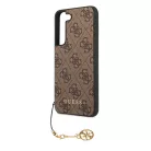 Guess 4G Charms Samsung SM-S906 Galaxy S22 Plus (2022) hátlapvédő tok barna (GUHCS22MGF4GBR)