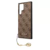 Guess 4G Charms Samsung SM-S908 Galaxy S22 Ultra (2022) hátlapvédő tok barna (GUHCS22LGF4GBR)