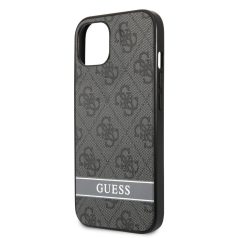   Guess PU 4G Stripe Apple iPhone 13 Mini (5.4) hátlapvédő tok szürke (GUHCP13SP4SNK)