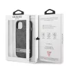 Guess PU 4G Stripe Apple iPhone 13 Pro (6.1) hátlapvédő tok szürke (GUHCP13LP4SNK)