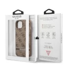 Guess PU 4G Stripe Apple iPhone 13 Mini (5.4) hátlapvédő tok barna (GUHCP13SP4SNW)