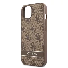   Guess PU 4G Stripe Apple iPhone 13 Pro Max (6.7) hátlapvédő tok barna (GUHCP13XP4SNW)