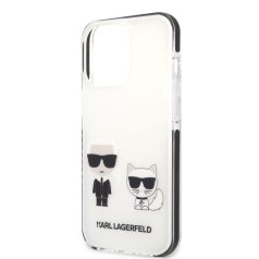   Karl Lagerfeld and Choupette Apple iPhone 13 Pro (6.1) hátlapvédő tok fehér (KLHCP13LTPEKCW)