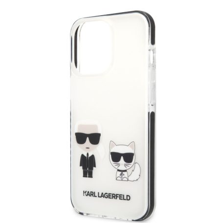 Karl Lagerfeld and Choupette Apple iPhone 13 Pro (6.1) hátlapvédő tok fehér (KLHCP13LTPEKCW)