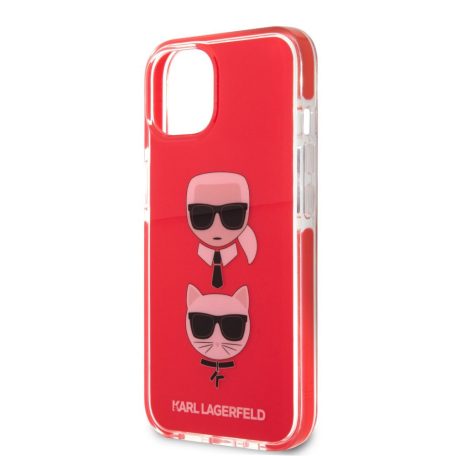 Karl Lagerfeld and Choupette Head Apple iPhone 13 (6.1) hátlapvédő tok piros (KLHCP13MTPE2TR)