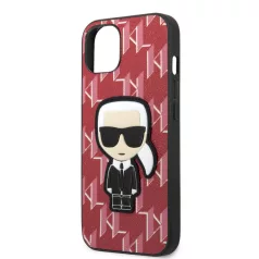   Karl Lagerfeld Monogram Ikonik Apple iPhone 13 Mini (5.4) hátlapvédő tok piros (KLHCP13SPMNIKPI)