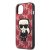 Karl Lagerfeld Monogram Ikonik Apple iPhone 13 (6.1) hátlapvédő tok piros (KLHCP13MPMNIKPI)