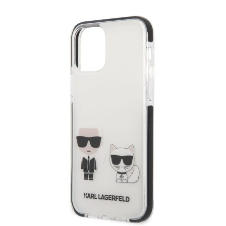 Karl Lagerfeld and Choupette Apple iPhone 12 / 12 Pro 2020 (6.1) hátlapvédő tok fehér (KLHCP12MTPEKCW)