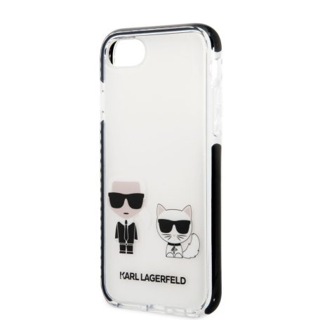 Karl Lagerfeld and Choupette Apple iPhone 7 / 8 / SE2 / SE3 (4.7) hátlapvédő tok fehér (KLHCI8TPEKCW)