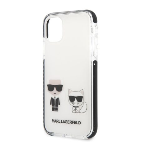 Karl Lagerfeld and Choupette Apple iPhone 11 (6.1) 2019 hátlapvédő tok fehér (KLHCN61TPEKCW)