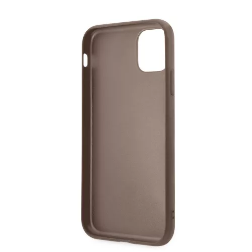 Guess 4G Saffiano Double Card Apple iPhone 11 (6.1) 2019 hátlapvédő tok barna (GUHCN61P4TPW)