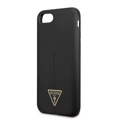   Guess Silicone Line Triangle Apple iPhone 7 / 8 / SE2 / SE3 (4.7) hátlapvédő tok fekete (GUHCI8SLTGK)