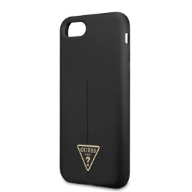   Guess Silicone Line Triangle Apple iPhone 7 / 8 / SE2 / SE3 (4.7) hátlapvédő tok fekete (GUHCI8SLTGK)