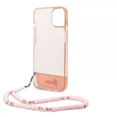   Guess Apple iPhone 14 Plus (6.7) PC/TPU Camera Outline Translucent hátlapvédő tok pink (GUHCP14MHGCOHP)
