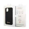 Guess Apple iPhone 14 Plus (6.7) Liquid Silicone Metal Logo hátlapvédő tok fekete (GUHCP14MSLSMK)