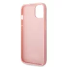 Guess Apple iPhone 14 Pro Max (6.7) PC/TPU Glitter Flakes Metal Logo hátlapvédő tok pink (GUHCP14XHGGSHP)