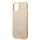 Guess Apple iPhone 14 Plus (6.7) PC/TPU Glitter Flakes Metal Logo hátlapvédő tok arany (GUHCP14MHGGSHD)