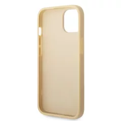   Guess Apple iPhone 14 Plus (6.7) PC/TPU Glitter Flakes Metal Logo hátlapvédő tok arany (GUHCP14MHGGSHD)
