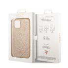 Guess Apple iPhone 14 Pro Max (6.7) PC/TPU Glitter Flakes Metal Logo hátlapvédő tok arany (GUHCP14XHGGSHD)