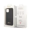 Guess Apple iPhone 14 Pro Max (6.7) PC/TPU Glitter Flakes Metal Logo hátlapvédő tok fekete (GUHCP14XHGGSHK)