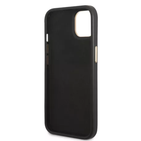 Guess Apple iPhone 14 (6.1) PC/TPU 4G Metal Camera Outline hátlapvédő tok fekete (GUHCP14SHG4SHK)