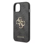 Guess Apple iPhone 14 Pro Max (6.7) Metal Logo hátlapvédő tok szürke (GUHCP14X4GMGGR)