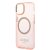 Guess Apple iPhone 14 (6.1) Translucent MagSafe hátlapvédő tok pink (GUHMP14SHTCMP)