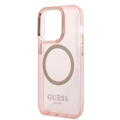   Guess Apple iPhone 14 Pro Max (6.7) Translucent MagSafe hátlapvédő tok pink (GUHMP14XHTCMP)