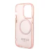 Guess Apple iPhone 14 Pro Max (6.7) Translucent MagSafe hátlapvédő tok pink (GUHMP14XHTCMP)