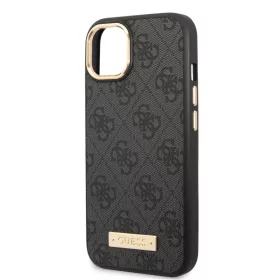   Guess Apple iPhone 14 (6.1) PU 4G MagSafe hátlapvédő tok fekete (GUHMP14SU4GPRK)
