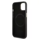 Guess Apple iPhone 14 (6.1) PU 4G MagSafe hátlapvédő tok fekete (GUHMP14SU4GPRK)