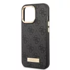 Guess Apple iPhone 14 Pro (6.1) PU 4G MagSafe hátlapvédő tok fekete (GUHMP14LU4GPRK)