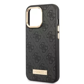   Guess Apple iPhone 14 Pro (6.1) PU 4G MagSafe hátlapvédő tok fekete (GUHMP14LU4GPRK)