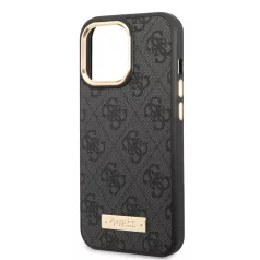   Guess Apple iPhone 14 Pro Max (6.7) PU 4G MagSafe hátlapvédő tok fekete (GUHMP14XU4GPRK)