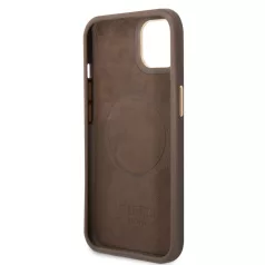   Guess Apple iPhone 14 (6.1) PU 4G MagSafe hátlapvédő tok barna (GUHMP14SU4GPRW)