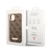Guess Apple iPhone 14 (6.1) PU 4G MagSafe hátlapvédő tok barna (GUHMP14SU4GPRW)