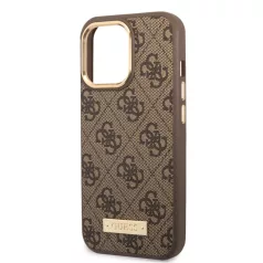   Guess Apple iPhone 14 Pro Max (6.7) PU 4G MagSafe hátlapvédő tok barna (GUHMP14XU4GPRW)