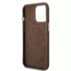   Guess Apple iPhone 14 Pro Max (6.7) PU 4G MagSafe hátlapvédő tok barna (GUHMP14XU4GPRW)