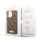 Guess Apple iPhone 14 Pro Max (6.7) PU 4G MagSafe hátlapvédő tok barna (GUHMP14XU4GPRW)