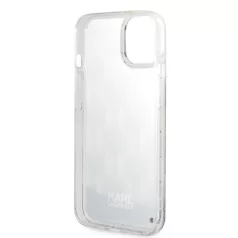   Karl Lagerfeld Monogram Liquid Glitter Apple iPhone 14 Pro (6.1) hátlapvédő tok fekete (KLHCP14LLMNMK)
