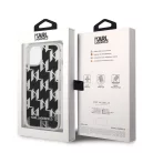 Karl Lagerfeld Monogram Liquid Glitter Apple iPhone 14 Pro (6.1) hátlapvédő tok fekete (KLHCP14LLMNMK)