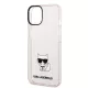 Karl Lagerfeld Choupette Logo Apple iPhone 14 (6.1) hátlapvédő tok pink (KLHCP14SCTTRI)