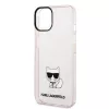 Karl Lagerfeld Choupette Logo Apple iPhone 14 Plus (6.7) hátlapvédő tok pink (KLHCP14MCTTRI)