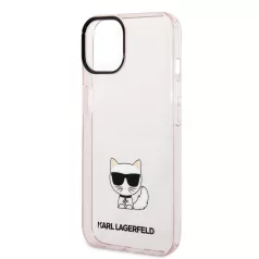   Karl Lagerfeld Choupette Logo Apple iPhone 14 Plus (6.7) hátlapvédő tok pink (KLHCP14MCTTRI)