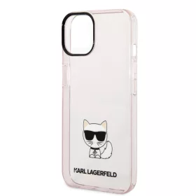   Karl Lagerfeld Choupette Logo Apple iPhone 14 Pro Max (6.7) hátlapvédő tok pink (KLHCP14XCTTRI)
