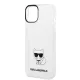 Karl Lagerfeld Choupette Logo Apple iPhone 14 Pro (6.1) hátlapvédő tok átlátszó (KLHCP14LCTTR)