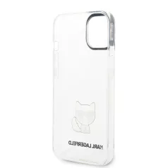   Karl Lagerfeld Choupette Logo Apple iPhone 14 Pro (6.1) hátlapvédő tok átlátszó (KLHCP14LCTTR)