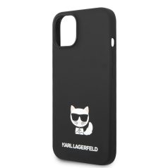   Karl Lagerfeld Liquid Silicone Choupette Apple iPhone 14 Plus (6.7) hátlapvédő tok fekete (KLHCP14MSLCTBK)